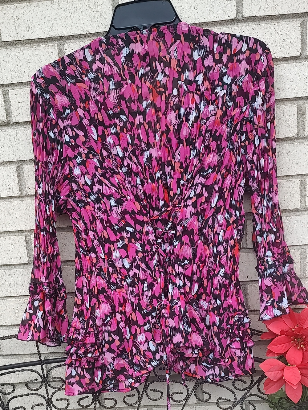 New Directions// Ruffled V-Neck Blouse - Picture 9 of 10